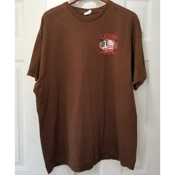 Laconia 2013 bike week short sleeve t shirt size 2xl brown Delta pro weight - Picture 1 of 12